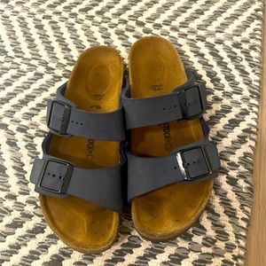 Hardly worn. Navy boys Birkenstock sandals